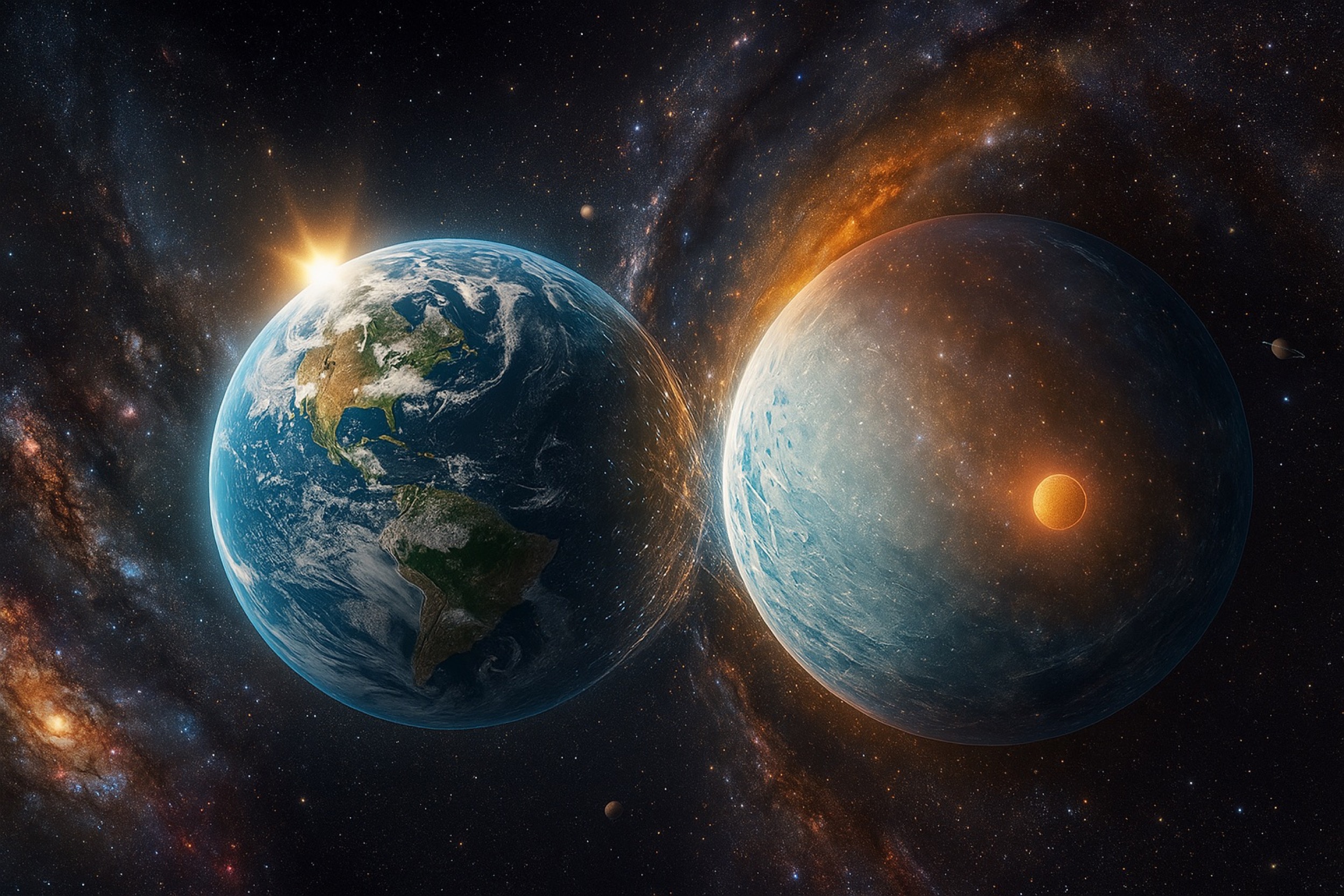 Conjuction_Kepler62f_Earth World of Conjunction