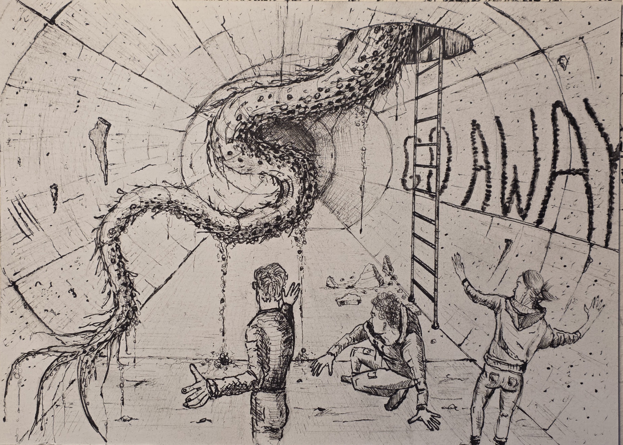 world of conjunction Queen_B&W_sketch_HR